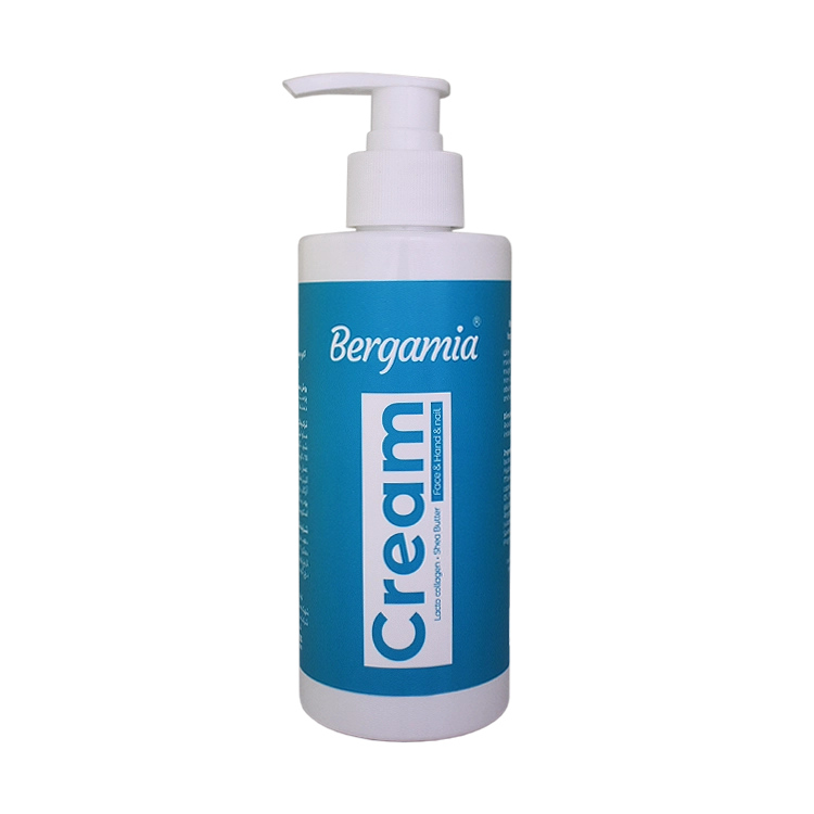 کرم مرطوب کننده پمپی کلاژن شیر و شی باتر برگامیا حجم 250 میلی لیتر