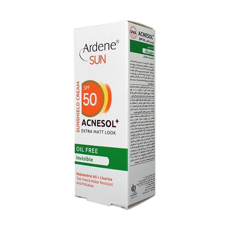 قیمت کرم ضد آفتاب فاقد چربی بی رنگ آکنه سول پلاس آردن سان SPF50 حجم 50 میلی لیتر