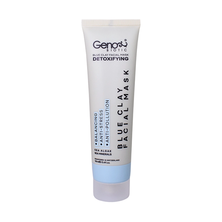 ماسک خاک رس آبی صورت و گردن ژنوبایوتیک حجم 100 میلی لیتر