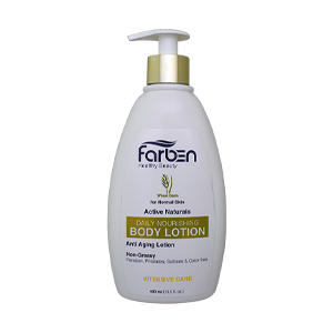 لوسیون بدن پوست معمولی روغن جوانه گندم فاربن حجم 400 میلی لیتر