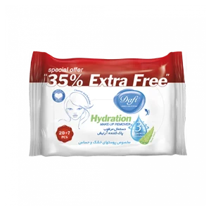 دستمال مرطوب پاک کننده آرایش پوست های خشک و حساس اکسترا دافی بسته 27 عددی