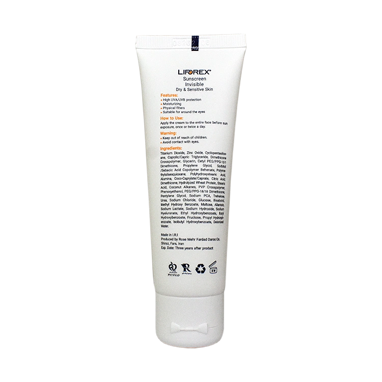 خرید کرم ضد آفتاب بی رنگ پوست های خشک و حساس لیپورکس SPF50 حجم 40 میلی لیتر