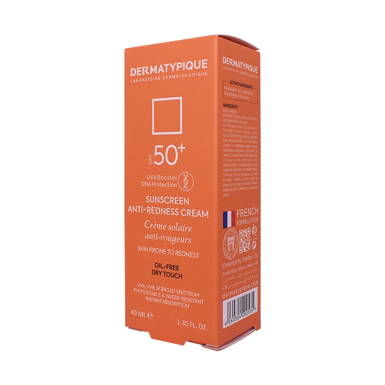 قیمت کرم ضد آفتاب بی رنگ پوست های قرمز و حساس درماتیپیک SPF50 حجم 40 میلی لیتر