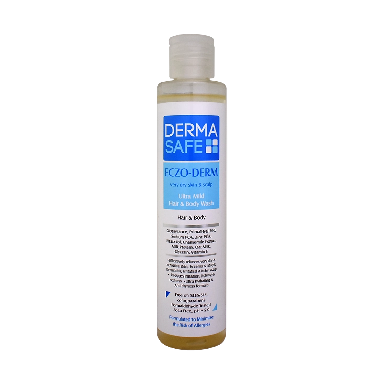 شامپو سر و بدن پوست های خیلی خشک اکزو درم درماسیف حجم 200 میلی لیتر