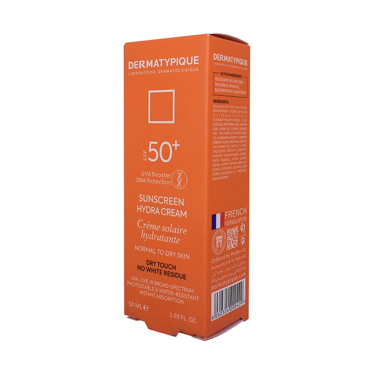 قیمت کرم ضد آفتاب بی رنگ پوست های خشک و معمولی درماتیپیک SPF50 حجم 50 میلی لیتر