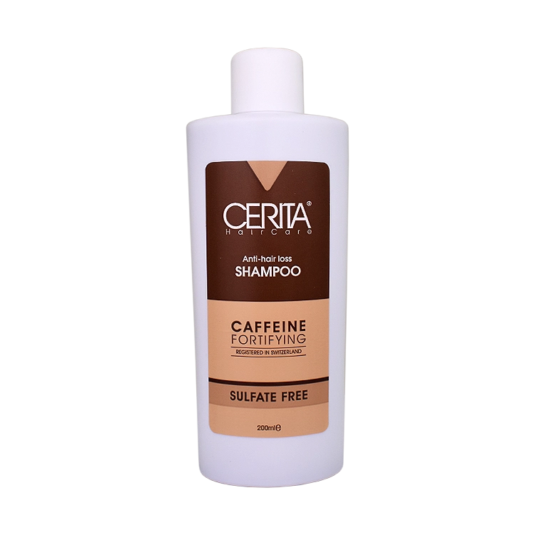 شامپو فاقد سولفات تقویت کننده و ضد ریزش کافئین سریتا حجم 200 میلی لیتر