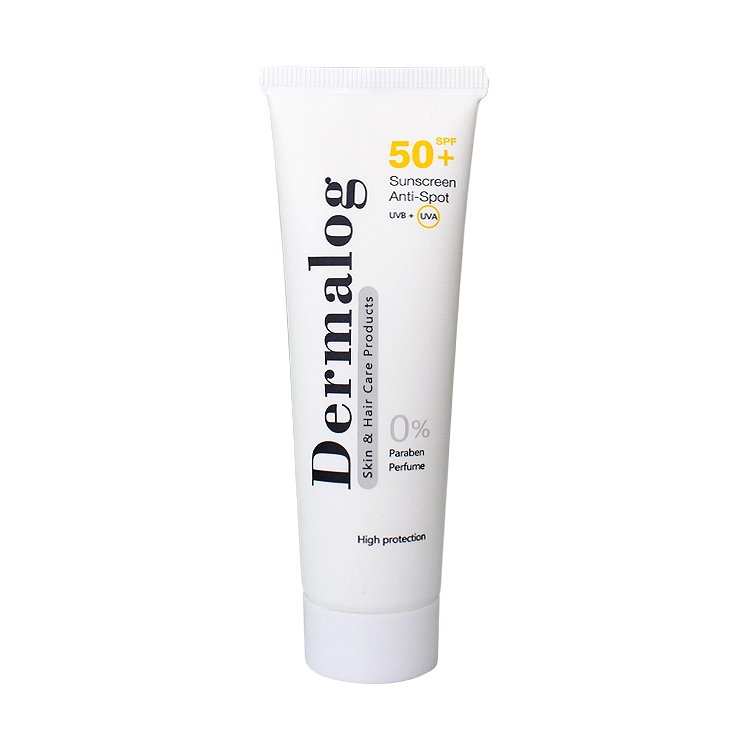 کرم ضد آفتاب ضد لک بی رنگ درمالوگ SPF50 حجم 50 میلی لیتر