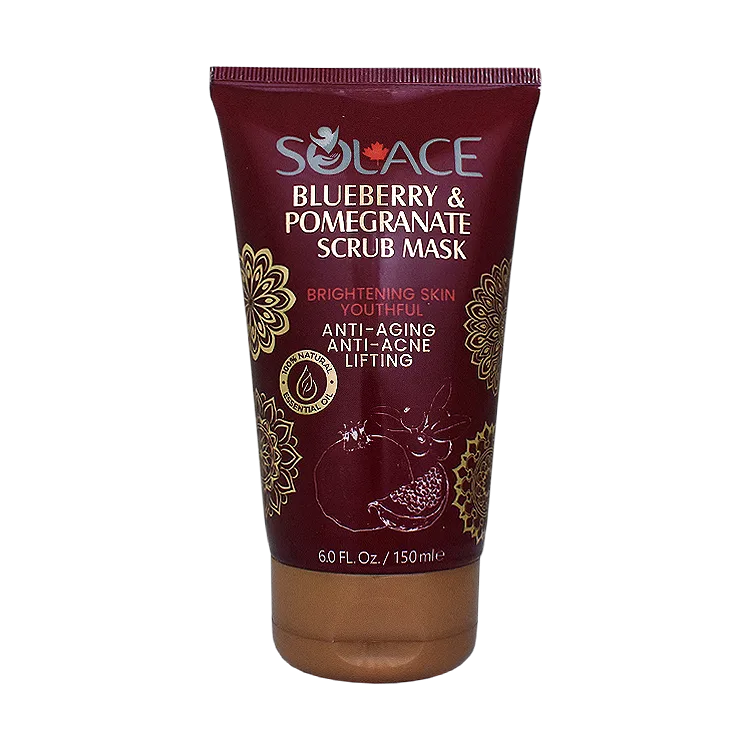 ماسک اسکراب لیفتینگ انار و بلوبری سولس حجم 150 میلی لیتر