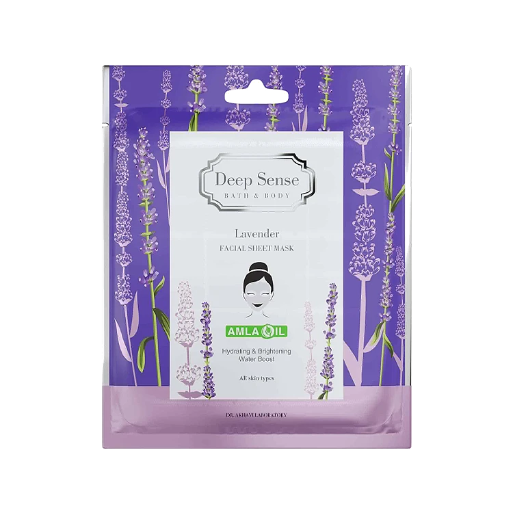 ماسک صورت نقابی انوع پوست لوندر دیپ سنس حجم 25 میلی لیتر