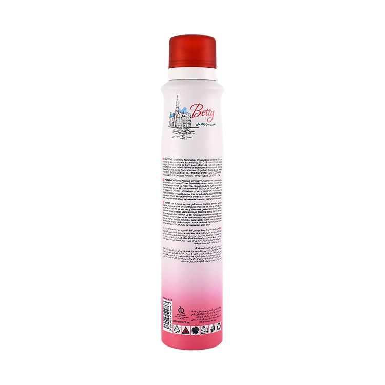 خرید اسپری بدن زنانه بتی مای حجم 200 میلی لیتر