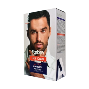 شامپو رنگ مو آقایان مشکی تیره فاربن شماره 1.1