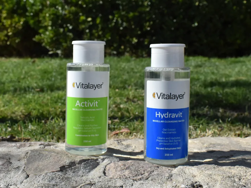 بررسی میسلار واتر پوست های خشک و دهیدراته هیدراویت ویتالیر حجم 250 میلی لیتر