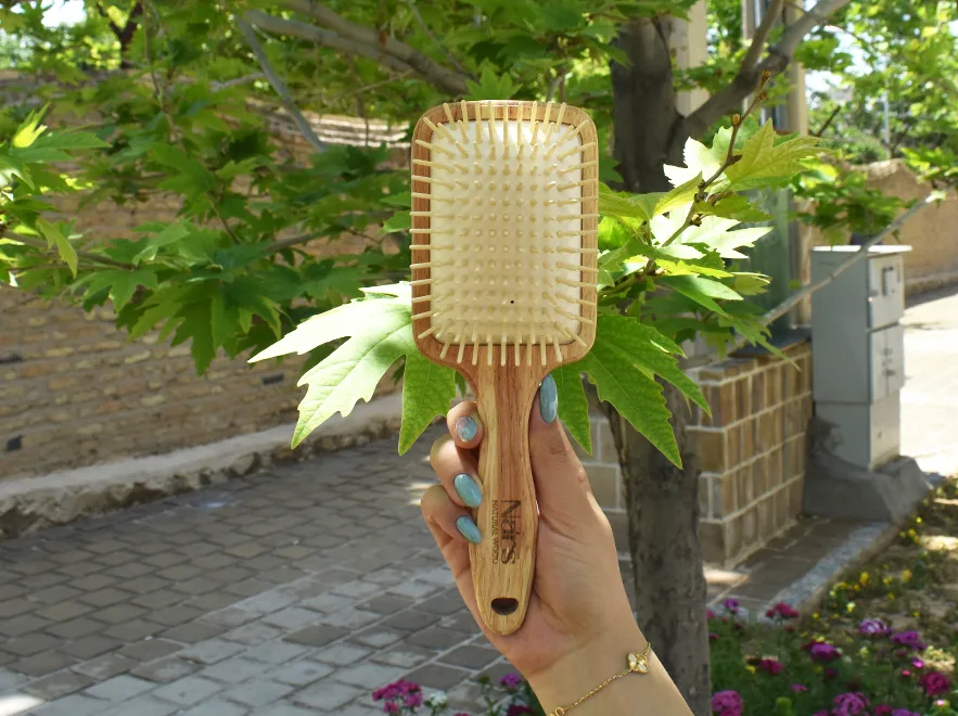 مشخصات ظاهری برس مو چوبی بامبو مستطیل نارس