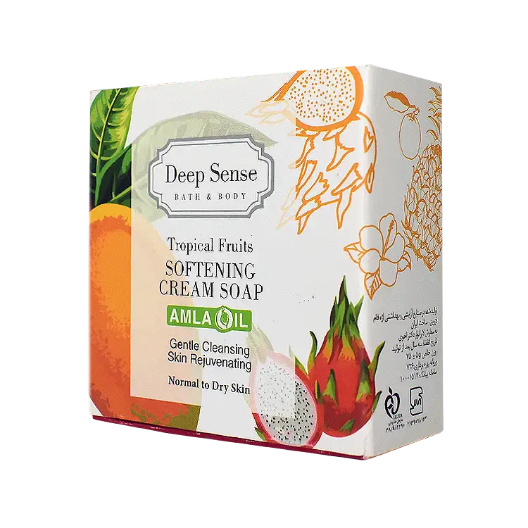 صابون پوست های خشک و معمولی میوه های استوایی دیپ سنس وزن 75 گرم