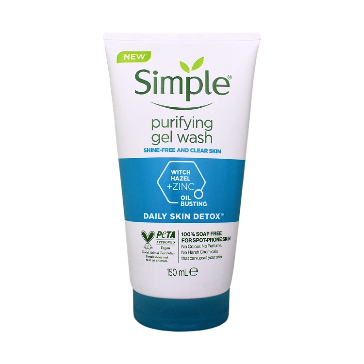 ژل شستشوی پوست چرب و مستعد جوش سیمپل مدل Purifying حجم 150 میلی لیتر
