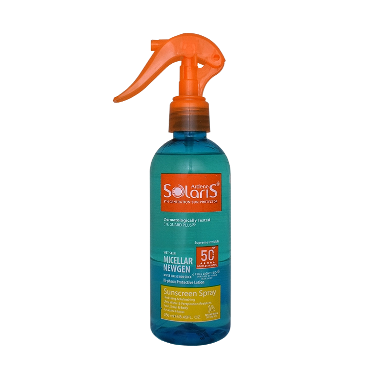 لوسیون اسپری ضد آفتاب فاقد چربی میسلار نیوژن آردن سولاریس SPF50 حجم 250 میلی لیتر