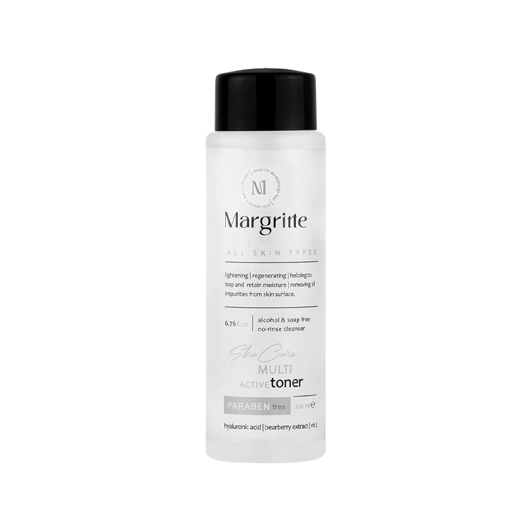 تونر مولتی اکتیو روشن کننده انواع پوست مارگریت حجم 200 میلی لیتر
