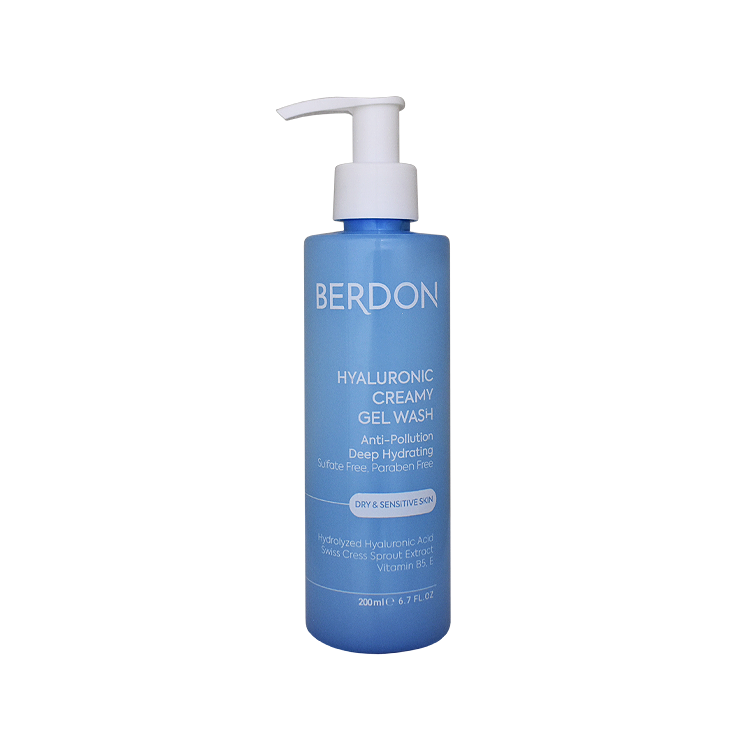 ژل شستشوی صورت کرمی هیالورونیک پوست های خشک و حساس بردون حجم 200 میلی لیتر