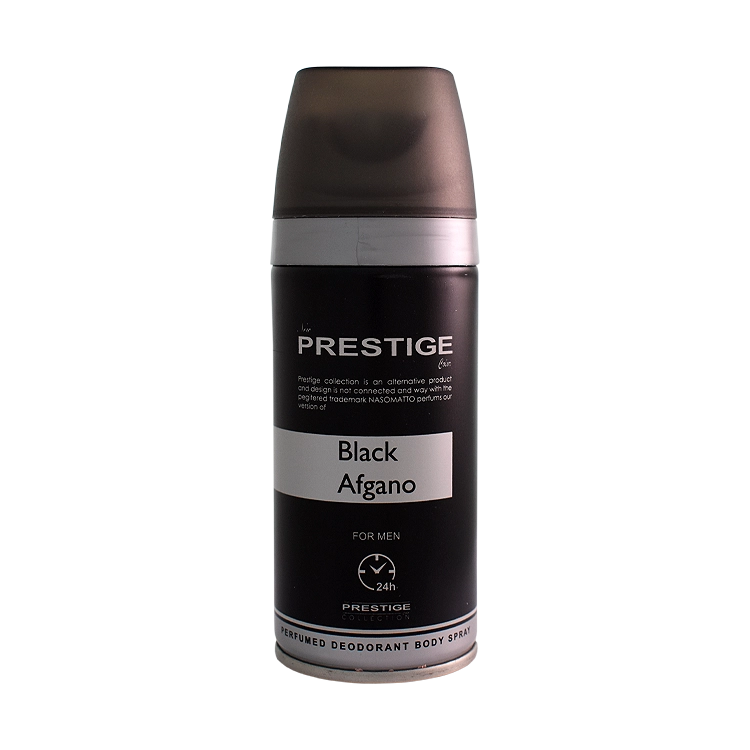 اسپری بدن مردانه پرستیژ مدل Black Afgano حجم 150 میلی لیتر