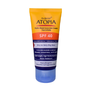 کرم ضد آفتاب بی رنگ پوست های خشک و خیلی خشک آردن آتوپیا SPF40 وزن 50 گرم