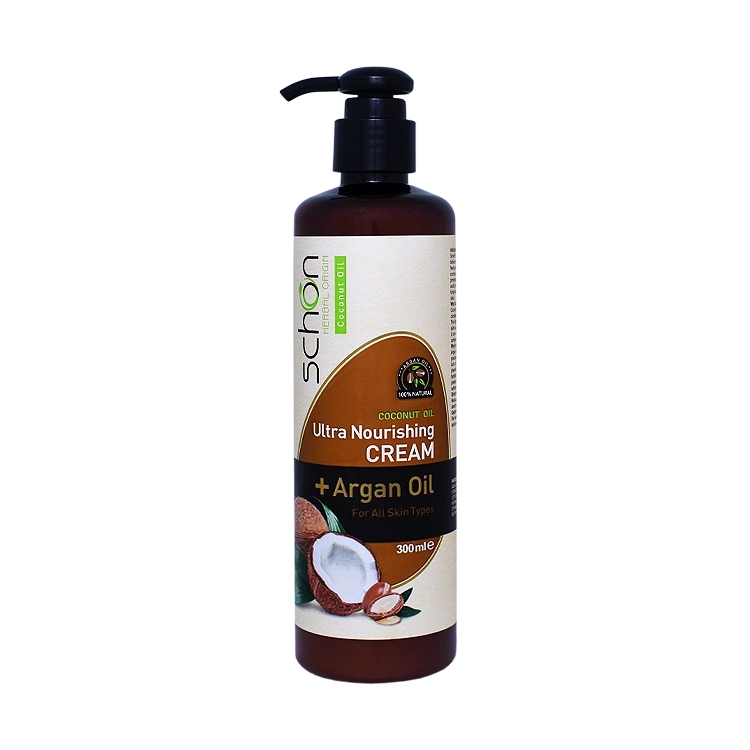 کرم مرطوب کننده پمپی نارگیل و آرگان شون حجم 300 میلی لیتر