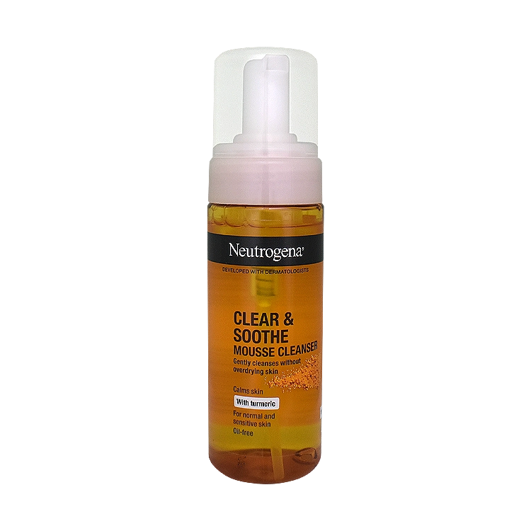 فوم شستشوی صورت ضد لک زردچوبه نوتروژینا مدل Clear & Soothe حجم 150 میلی لیتر