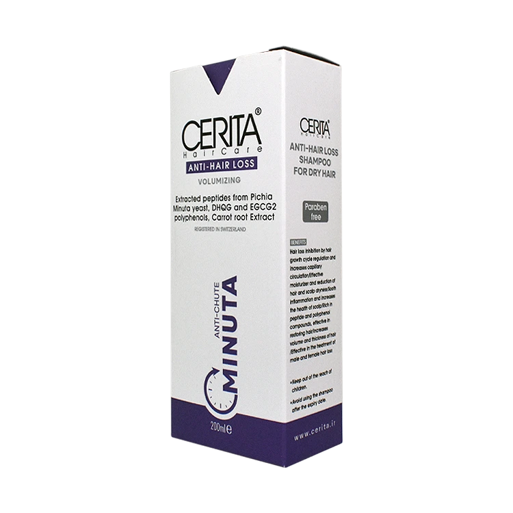 قیمت شامپو ضد ریزش موهای خشک مینوتا سریتا حجم 200 میلی لیتر