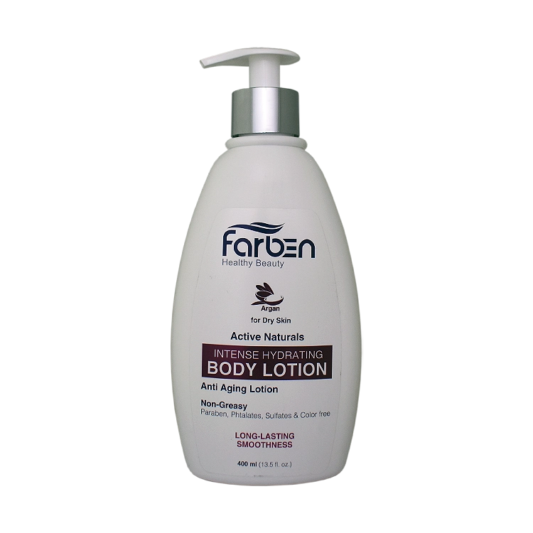 لوسیون بدن پوست خشک روغن آرگان فاربن حجم 400 میلی لیتر