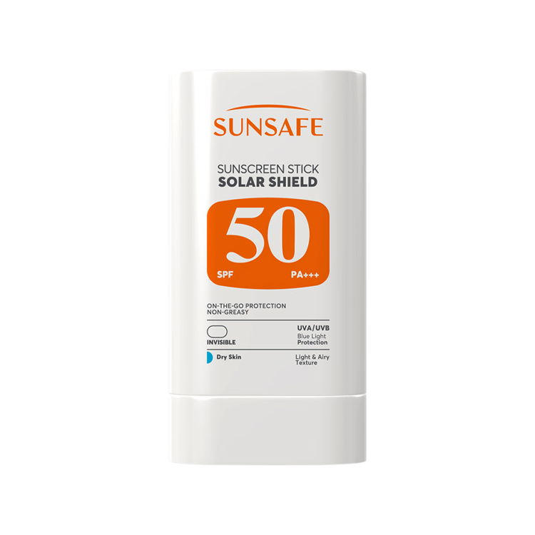 استیک ضد آفتاب سولار شیلد پوست های خشک سان سیف SPF50 وزن 20 گرم