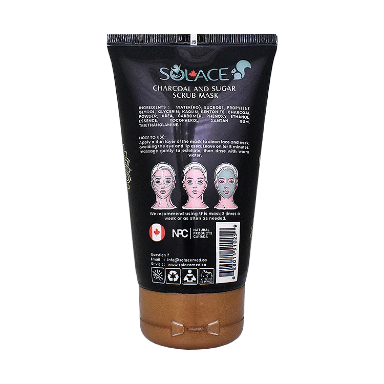 خرید ماسک اسکراب شکری جوش سرسیاه زغال فعال سولس حجم 150 میلی لیتر