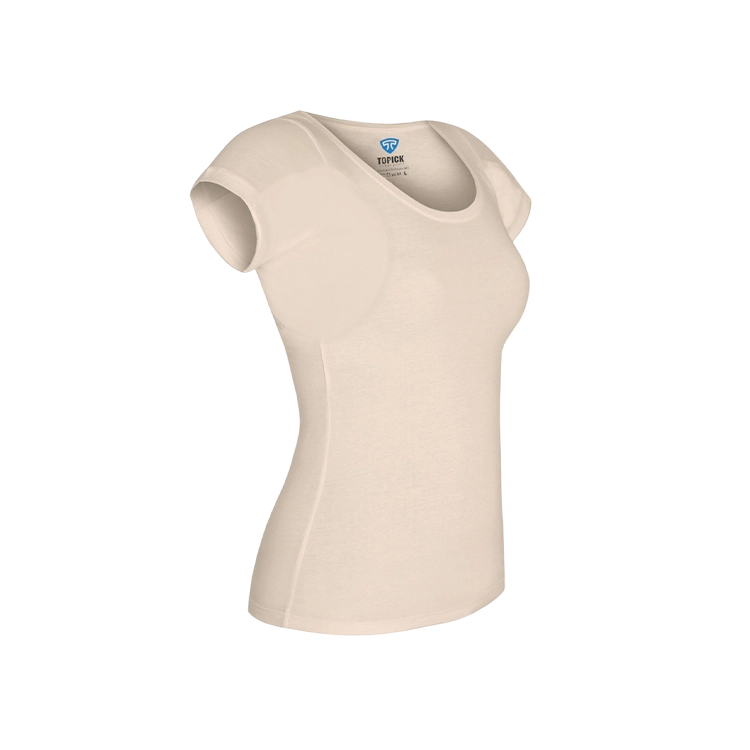 خرید تی شرت ضد عرق زنانه تاپیک کرم