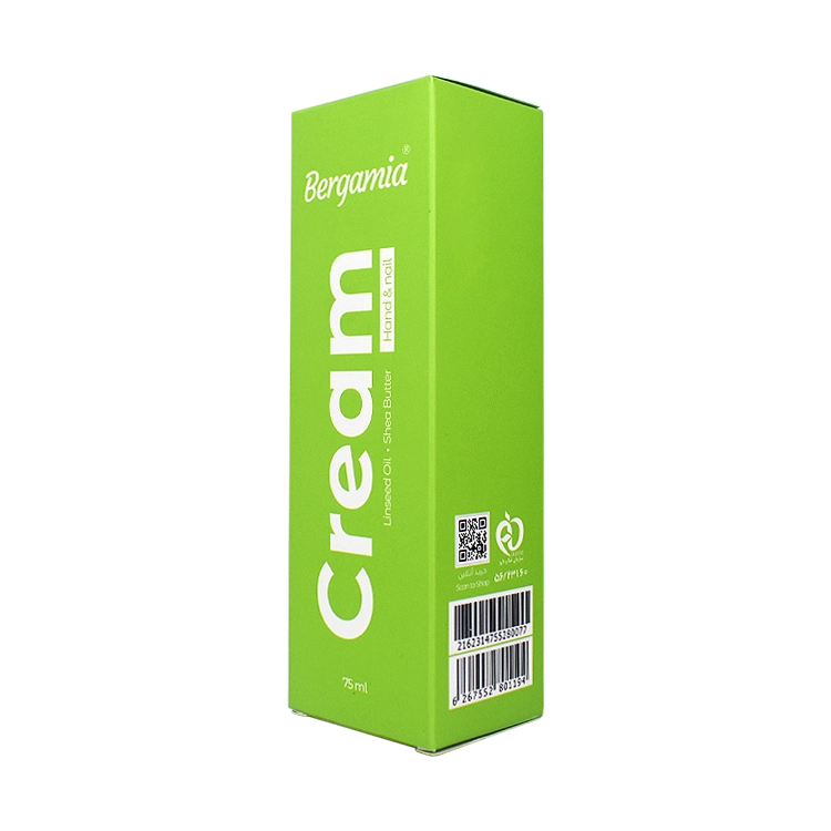 قیمت کرم مرطوب کننده دست و ناخن روغن کتان و شی باتر برگامیا حجم 75 میلی لیتر