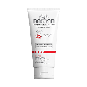 کرم ضد آفتاب رنگی طبیعی پوست های چرب و جوشدار راسن SPF30 حجم 40 میلی لیتر