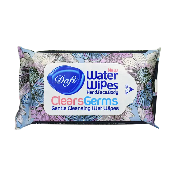 خرید دستمال مرطوب آنتی باکتریال دست و صورت دافی بسته 12 عددی