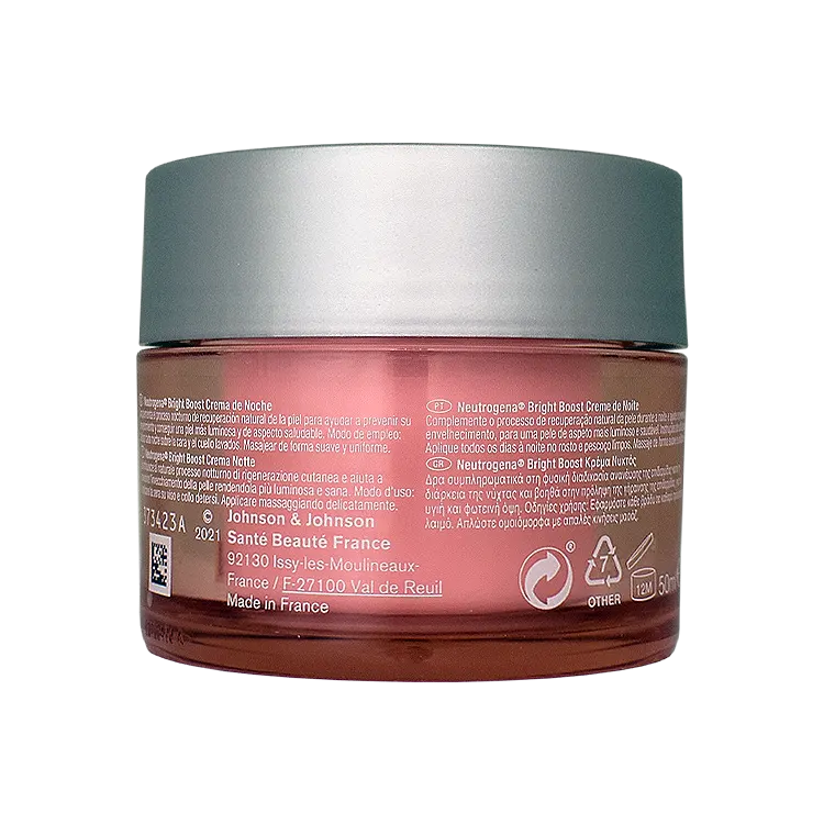 خرید کرم شب روشن کننده و ضد چروک برایت بوست نوتروژینا حجم 50 میلی لیتر