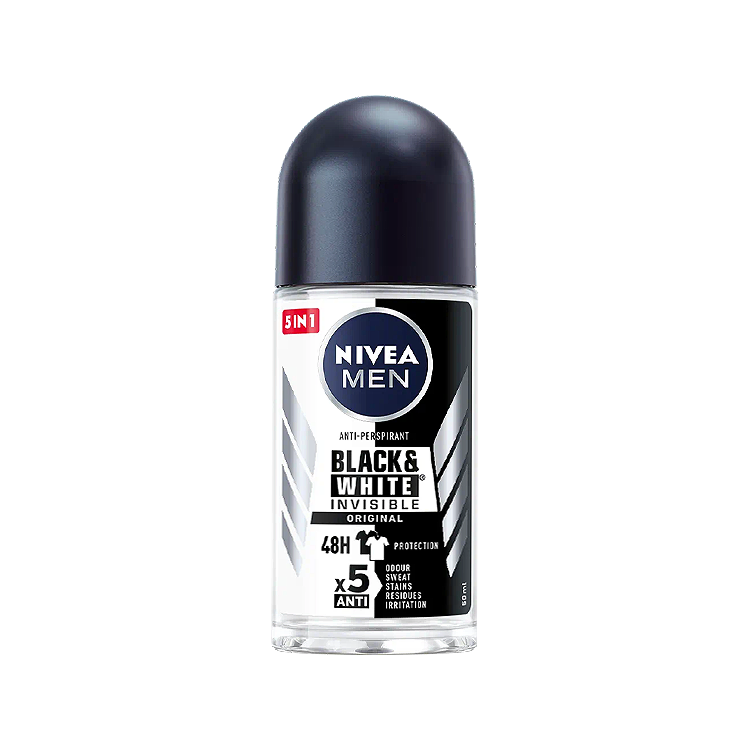 مام رول مردانه نیوآ مدل Invisible Black and White Original حجم 50 میلی لیتر