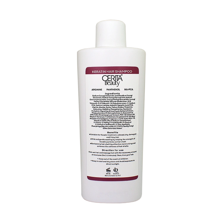 خرید شامپو فاقد سولفات موهای کراتینه سریتا حجم 200 میلی لیتر