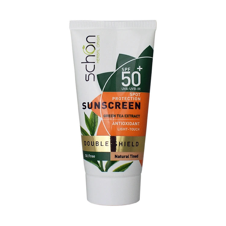 کرم ضد آفتاب رنگی طبیعی پوست های مختلط و چرب دابل شیلد شون SPF50 حجم 50 میلی لیتر