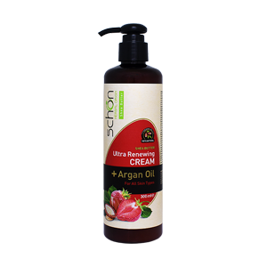 کرم مرطوب کننده پمپی عصاره توت فرنگی و روغن آرگان شون حجم 300 میلی لیتر