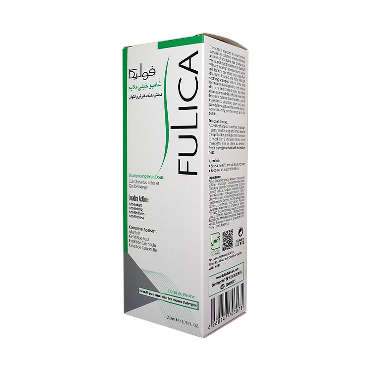 قیمت شامپو خیلی ملایم پوست سر حساس و خارش دار فولیکا حجم 200 میلی لیتر