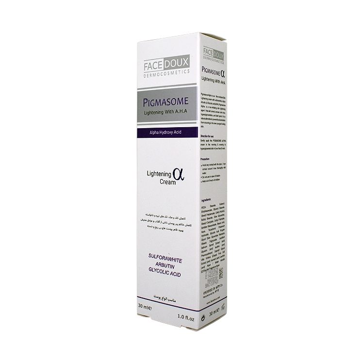 قیمت کرم ضد لک آلفا پیگمازوم فیس دوکس حجم 30 میلی لیتر
