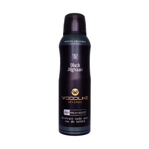 اسپری بدن مردانه وودلایک مدل Black Afghaan حجم 200 میلی لیتر