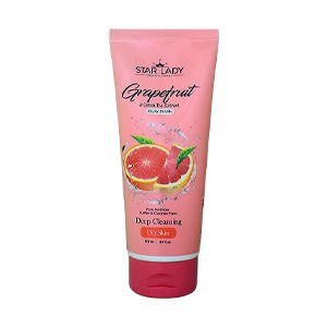 ماسک خاک رس منافذ عصاره گریپ فروت و چای سبز استار لیدی حجم 175 میلی لیتر