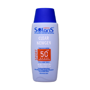 ژل ضد آفتاب بی رنگ پوست های چرب و جوش دار کلیر نیوژن آردن سولاریس SPF50 حجم 100 میلی لیتر