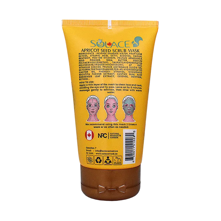 خرید ماسک اسکراب روشن کننده هسته زردآلو سولس حجم 150 میلی لیتر