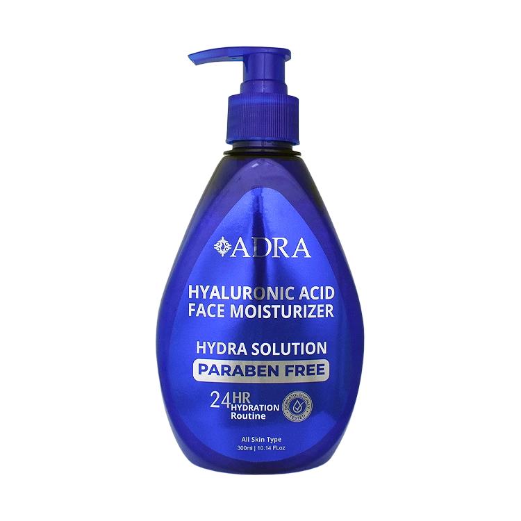 کرم آبرسان هیالورونیک اسید پمپی آدرا حجم 300 میلی لیتر