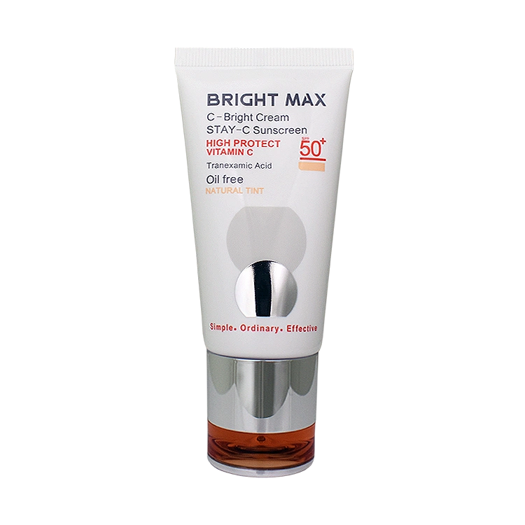 کرم ضد آفتاب ویتامین سی بژ طبیعی برایت مکس SPF50 حجم 50 میلی لیتر