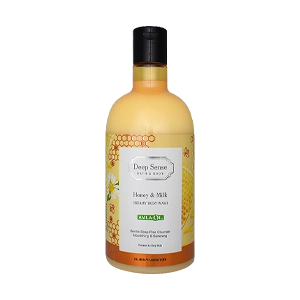 شامپو بدن پوست های خشک و معمولی شیر و عسل دیپ سنس حجم 400 میلی لیتر