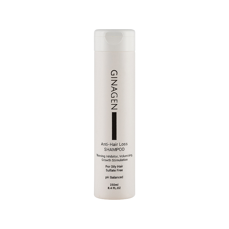 شامپو فاقد سولفات ضد ریزش موهای چرب ژیناژن حجم 250 میلی لیتر