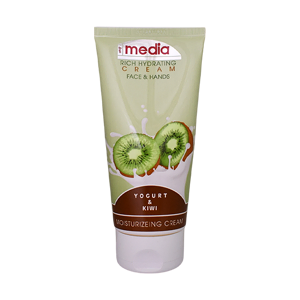 کرم مرطوب کننده دست و صورت ماست و کیوی مدیا حجم 200 میلی لیتر